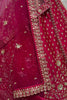 Precious Pink Embroidered Net Bridal Lehenga Choli With Double Dupatta