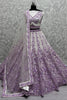 Incredible Purple Sequins Net Designer Lehenga Choli With Dupatta