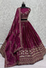 Lovely Rani Pink Sequins Chiffon Bridal Lehenga Choli With Dupatta