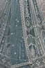 Stunning Sky-Blue Pearl Work Net Bridesmaid Lehenga Choli With Dupatta