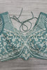 Stunning Sky-Blue Pearl Work Net Bridesmaid Lehenga Choli With Dupatta