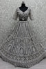 Fantastic Grey Sequins Net Party Wear Lehenga Choli With Dupatta