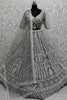 Fantastic Grey Sequins Net Party Wear Lehenga Choli With Dupatta