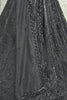 Lavish Black Hand Embroidery Net Reception Wear Lehenga With Blouse