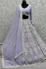 Delightful Lavender Thread Work Georgette Bridesmaid Lehenga Choli
