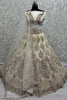 Wonderful White Thread Work Net Designer Lehenga Choli With Dupatta