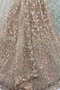 Gorgeous Peach Zircon Work Net Engagement Wear Lehenga Choli
