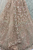 Gorgeous Peach Zircon Work Net Engagement Wear Lehenga Choli