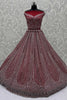 Alluring Red Dori Work Net Bridal Lehenga Choli With Dupatta