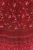Stunning Red Thread Work Net Bridal Lehenga Choli With Dupatta