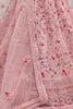Lovely Pink Multi-Thread Work Net Engagement Wear Lehenga Choli
