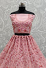 Lovely Pink Multi-Thread Work Net Engagement Wear Lehenga Choli