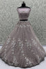 Elegant Purple Net Floral Embroidered Bridesmaid Lehenga Choli
