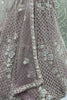 Elegant Purple Net Floral Embroidered Bridesmaid Lehenga Choli