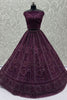 Beautiful Purple Sequins Net Bridesmaid Lehenga Choli With Dupatta