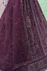 Beautiful Purple Sequins Net Bridesmaid Lehenga Choli With Dupatta