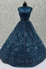 Gorgeous Blue Thread Work Net Reception Wear Lehenga Choli
