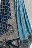 Wonderful Sky-Blue Zari Weaving Georgette Lehenga Choli With Dupatta