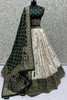 Artistic White Zari Weaving Georgette Wedding Lehenga Choli With Dupatta