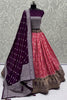 Astonishing Pink Zari Weaving Georgette Wedding Wear Lehenga Choli