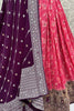 Astonishing Pink Zari Weaving Georgette Wedding Wear Lehenga Choli
