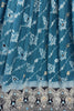 Awesome Sky Blue Zari Weaving Georgette Lehenga Choli With Dupatta