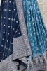 Awesome Sky Blue Zari Weaving Georgette Lehenga Choli With Dupatta