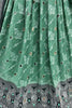 Captivating Sea Green Zari Weaving Georgette Festival Wear Lehenga Choli