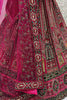 Charming Pink Dori Work Velvet Bridal Lehenga Choli With Double Dupatta