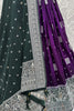 Beautiful Purple Zari Weaving Georgette Wedding Lehenga Choli With Dupatta