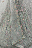 Spectacular Sky-Blue Zircon Work Net Bridesmaid Lehenga Choli