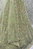 Precious Pista Green Zircon Work Net Engagement Wear Lehenga Choli With Dupatta