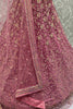 Fascinating Pink Sequins Net Engagement Wear Lehenga Choli With Dupatta