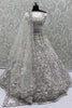 Attractive White Multi-Thread Work Net Reception Wear Lehenga Choli