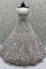 Attractive White Multi-Thread Work Net Reception Wear Lehenga Choli