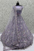 Spectacular Purple Sequins Net Engagement Wear Lehenga Choli With Dupatta