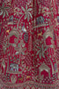 Pretty Pink Thread Work Silk Bridal Lehenga Choli With Double Dupatta
