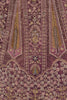 Majestic Mauve Multi-Thread Work Net Bridesmaid Lehenga Choli With Dupatta