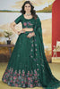 Dazzling Green Sequins Chinon Occasion Wear Lehenga Choli With Dupatta