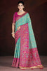 Enchanting Magenta Zari Weaving Banarasi Silk Function Wear Saree