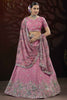 Astonishing Pink Sequins Net Wedding Wear Lehenga Choli 