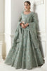 Precious Sage Green Thread Work Net Engagement Wear Lehenga Choli
