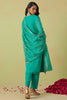 Glamorous Teal Green Sequins Organza Festival Wear Pant Suit