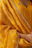 Fascinating Yellow Sequins Organza Haldi Wear Pant Suit With Dupatta