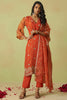 Beautiful Orange Sequins Organza Event Wear Pant Suit With Dupatta