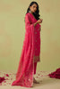 Ravishing Pink Sequins Organza Traditional Pant Suit With Dupatta