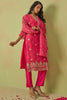 Ravishing Pink Sequins Organza Traditional Pant Suit With Dupatta