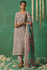 Beautiful Grey Thread Embroidered Organza Traditional Straight Suit