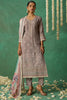 Beautiful Grey Thread Embroidered Organza Traditional Straight Suit