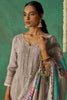 Beautiful Grey Thread Embroidered Organza Traditional Straight Suit